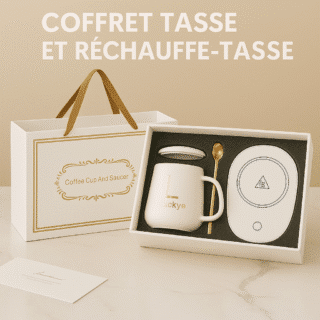 Tasse et sous-tasse chauffante