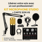 Kit de Microphone avec carte son pour vlog