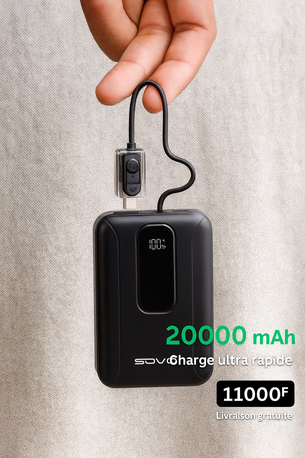 POWERBANK CHARGE RAPIDE 20000 MAH 22.5 W