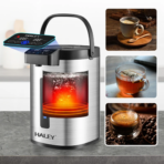 Bouilloire Thermos Électrique HALEY HY-6884 – Inox Brossé & Écran LED Tactile