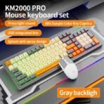 Clavier filaire lumineux avec souris – Image 3