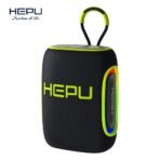 Enceinte portable HEPU noire et verte