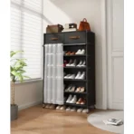 Étagère de rangement pour chaussures avec rideau – Image 2