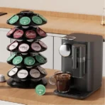 Tour rotative de rangement pour capsules café Nespresso