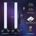 Barre  lumineuse en veilleuse 2 bâtons avec télécommande – Image 4