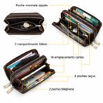 portefeuille rangements – vue produit sur fond blanc