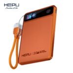 Powerbank HEPU 20 W orange avec écran