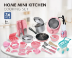 Kit cuisine enfant Home Mini Kitchen 36 pièces – Plaque de cuisson réelle
